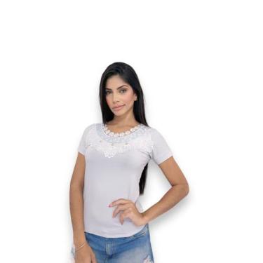 Imagem de Blusa feminina em viscolycra manga curta linda sku:bv12 - R.S MODAS, B