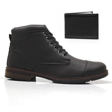 Imagem de Bota Masculina Bredeni Urbano Com Carteira, 40, Preto, Masculino