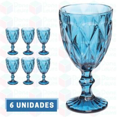 Imagem de 6 Taça Diamante Azul 300ML Bebidas Buffet - Ecos, Diamante
