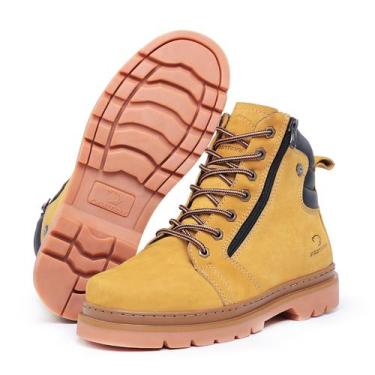 Imagem de Bota Coturno Masculino De Couro Zíper Lateral Sola Tratorada - Florati