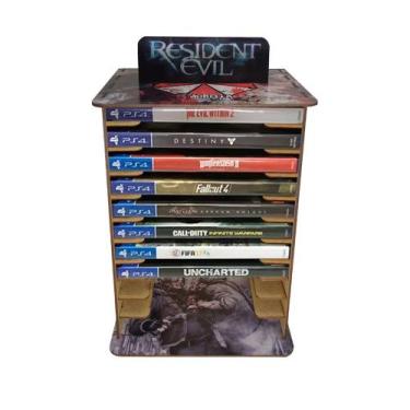Imagem de Porta 11 Jogos Físico Gamer Re 22x16,3x29,4 Mdf Madeira Adesivada - AT