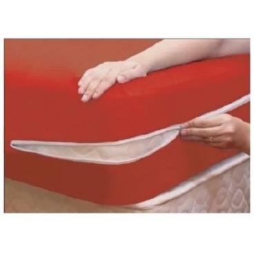 Imagem de Capa Para Colchão Casal Queen - Malha Gel Com Zíper - BORGON, vermelho