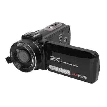 Imagem de Filmadora Com Câmera de Vídeo, Gravador de Câmera Digital Com Zoom Digital de 16X Com Tela de Rotação de Toque IPS de 3 Polegadas, Suporte para Câmera de Vlogging Com Controle