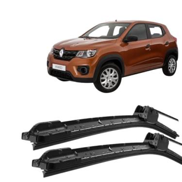 Imagem de Par Palheta Limpador ParaBrisa em Silicone Compatível Com Kwid 2017 2018 2019 2020 2021 2022 Tipo Gancho