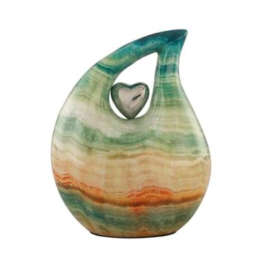 Imagem de SILENT GOODBYES urna em forma de lágrima - urna de cremação em forma de lágrima de metal sólido para cinzas - urna em formato de gota de coração amoroso - urnas funerárias e memoriais de des