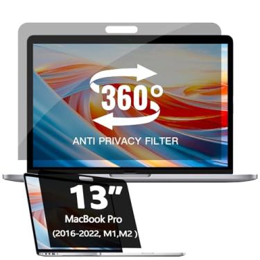 Imagem de Protetor de tela de privacidade de 360° compatível com MacBook Air de 13 polegadas (2018-2021, M1), filtro de tela de privacidade para MacBook Pro de 13 polegadas (2016-2022, M1, M2), antiespionagem