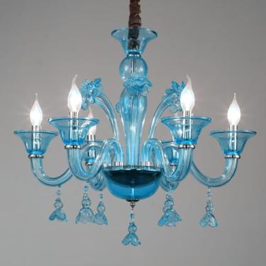 Imagem de Lâmpada Pendente Contemporânea Europeia Luxo Vela LED Sala de Estar Restaurante Quarto Villa Hotel Escadaria Candelabro (A B 6 luzes)