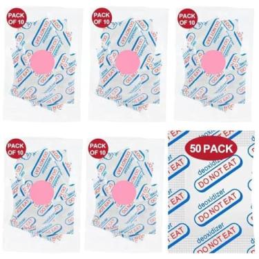 Imagem de LinsKind 50 Pacotes 500Cc Absorventes de Oxigênio de Grau Alimentício(10 Pacotes Em Saco de Vácuo Individual, 5X Pacotes de 10, Absorventes de Oxigênio para Armazenamento de Alimen (500Cc (Pacote Com
