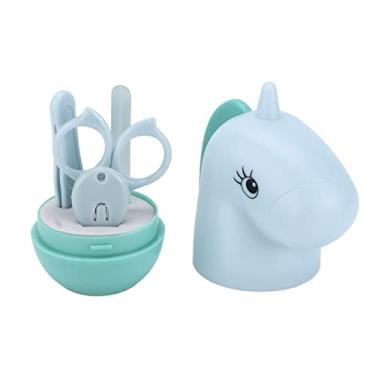 Imagem de Kit de Cortador de Unhas Infantil, Kit de Cortador de Unhas, Kit de Unhas de bebê Kit de Unhas de bebê de Aço Inoxidável Aparador de Unhas de bebê Com Pinça Caixa de (Azul celeste)