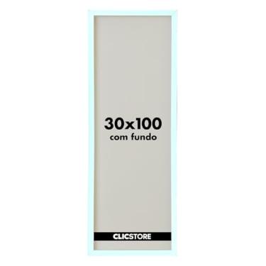 Imagem de Moldura Quadro 30x100 cm p/Quebra Cabeça Grow Puzzle 1500 peças Panorâmico sem Vidro Decoração Parede Sala Escritório (Branco)