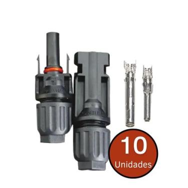 Imagem de Kit 10 Pares Conectores Mc4 Painel Solar Energia Solar - AZ135