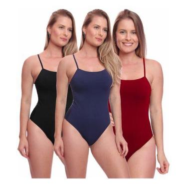 Imagem de Kit 3 Maiôs Natação Hidroginástica Regulagem Piscina Fitness - MC Digi