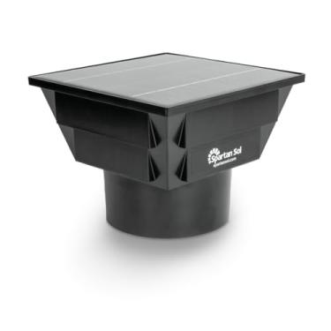 Imagem de Spartan Sol Ventilador de ventilação solar - ajuste universal para tubos de 7,6 cm e 10 cm - Exaustor portátil para banheiro, galpões, casas de cachorro, casas verdes - tamanho compacto 15,2 x 15,2 x