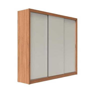 Imagem de Guarda-Roupa Casal Montclair Flex 3 PT 6 GV Off White e Canela