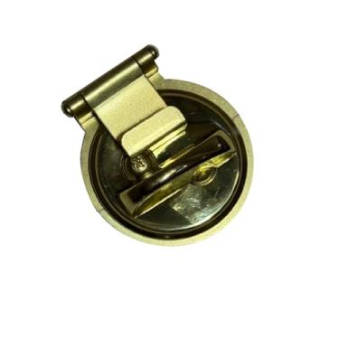 Imagem de Fechadura segura, evita colisões de bloqueio, evita a captação de trava, trava de segurança de porta de entrada para portas oscilantes e externas, instale em minutos, sem perfuração (latão)