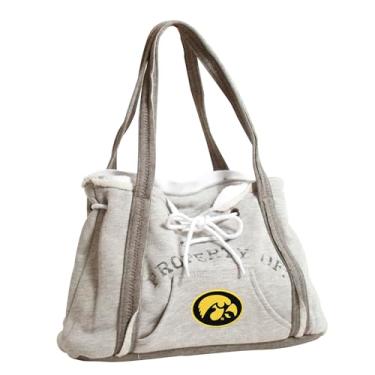 Imagem de Littlearth Bolsa feminina NCAA Iowa Hawkeyes com capuz, cinza, 24 cm x 39 cm x 10 cm