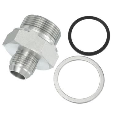 Imagem de PATIKIL Conectores de mamilo redutores hexagonais Adaptador de tubo 37° macho 37° Flare JIC x G1 1/10.2 cm BSPT macho, adaptador de bocal redutor de encaixe de tubulação Encaixe hidráulico de aço