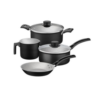 Imagem de Jogo De Panelas Antiaderente Turim Com 04 Peças Preto - TRAMONTINA, UN