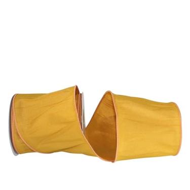 Imagem de Reliant Ribbon Dupioni Supreme Fita de borda com fio, 10 x 9 metros, mostarda