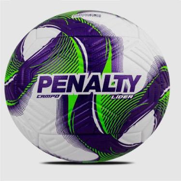 Imagem de Bola De Futebol De Campo N4 Penalty Lider XXV, 4, Roxo, Verde