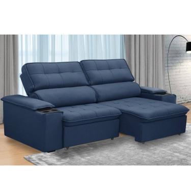 Imagem de Sofá 3 Lugares Retrátil Reclinável 230cm Veludo Belfort Ferguile