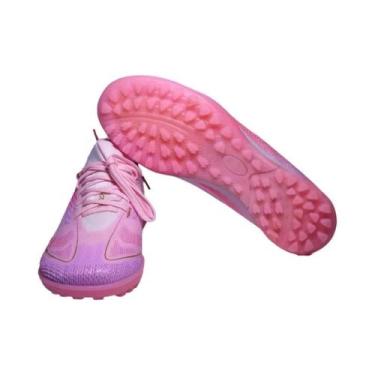 Imagem de Sapatos De Futebol Ultraleves Rosa Masculinos H-F50 TF FG Tênis De Tre