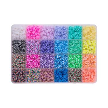 Imagem de Kit de 14.400 Contas de Argila de Polímero para Bijuterias DIY, Conjun