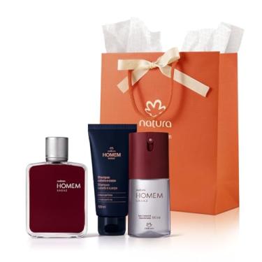 Imagem de Presente Natura Homem Sagaz Deo Parfum, Deo Corporal e Shampoo de cabelo e corpo