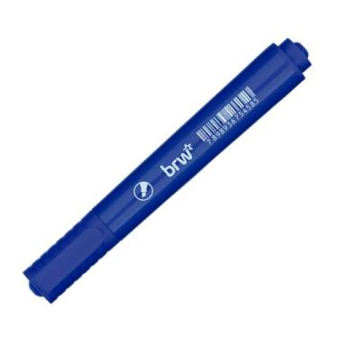 Imagem de Marcador Permanente BRW Azul Com Ponta Chanfrada