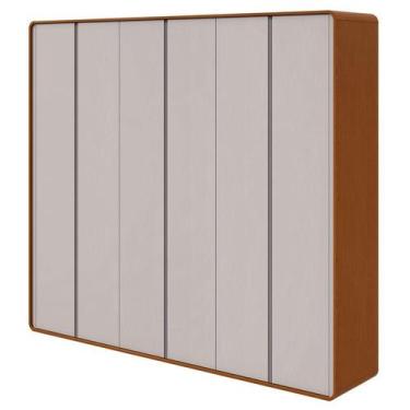 Imagem de Guarda Roupa Casal Loop 6 Portas Frassino Off White Lopas - MÓVEIS LOP
