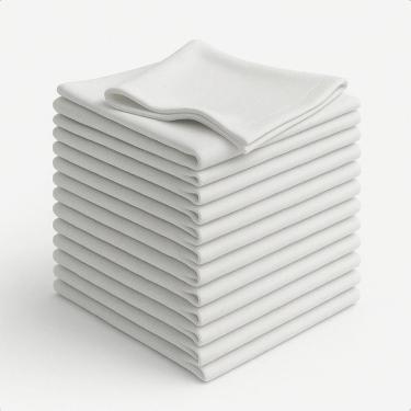 Imagem de Kit 20 Panos de Prato Grande Liso Santa Margarida Branco SM08