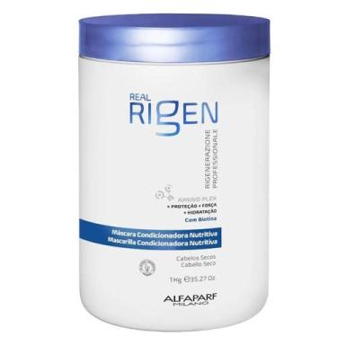 Imagem de Máscara Nutritiva Real Rigen Alfaparf 1 Litro Nutre Regenera e Dá Bril