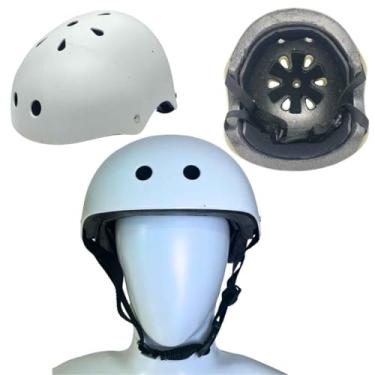 Imagem de Capacete Profissional Juvenil Adulto Tamanhos P M G Para Prática De Skate Patins Patinete (Branco, Pequeno)