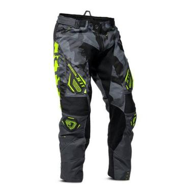 Imagem de Calça Infantil Motocross Trilha - Jett Factory Edition 3, Amarelo, 16