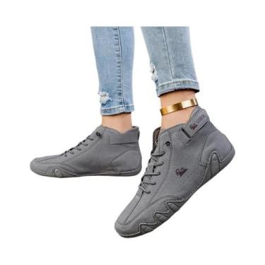 Imagem de Botas de Tornozelo Femininas - Planas, com Cadarço e à Prova d'Água, 4