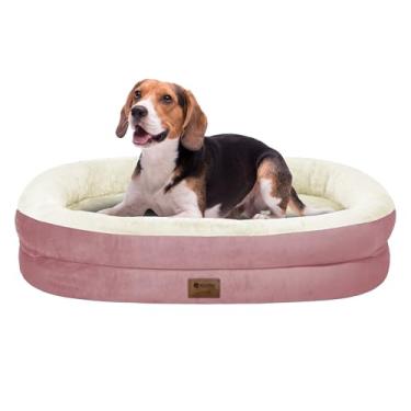 Imagem de Cama ortopédica impermeável para cães grande: cama de cachorro lavável com espuma viscoelástica com reforços - capa ortopédica removível para animais de estimação de tamanho médio G GG grande - fundo