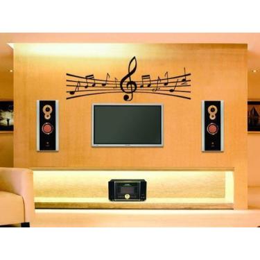 Imagem de Adesivos Decorativos de Parede Nota Musical Grande Decoração de Sala e