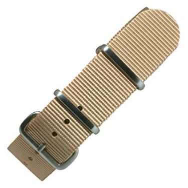 Imagem de Pulseira Militar de Nylon Balístico Premium da Tim+ NATO G10 – Escolha Cor e Largura (18 mm, 20 mm, 22 mm, 24 mm), Bege/escovado, 22mm