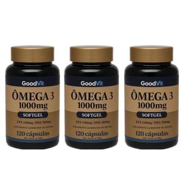 Imagem de Kit 3 Ômega 3 Epa 540mg Dha 360mg 120 Cápsulas - Good Vit