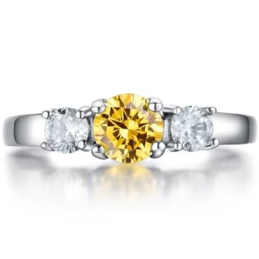 Imagem de Anéis com pedra do mês de nascimento AILAAILA tamanho 1-10 zircônia cúbica cristal aço inoxidável presente de aniversário joia para bebês e meninas e mulheres