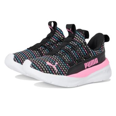 Imagem de PUMA Tênis infantil unissex Softride One4all sem cadarço, Preto-rápido Rosa Ah25, 13.5 Little Kid