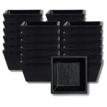 Imagem de Creations Tigelas de melamina ramekin, Steelite Heavy Duty resistente a quebras, restaurante comercial Foodservice, Cali Square 5,6 cm, 2,8 cm de profundidade 28,3 g, pratos de servir salgadinhos de