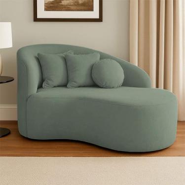 Imagem de Sofá Orgânico Curvo Feijão Divã Bouclé Confortável Resistente Para Sal