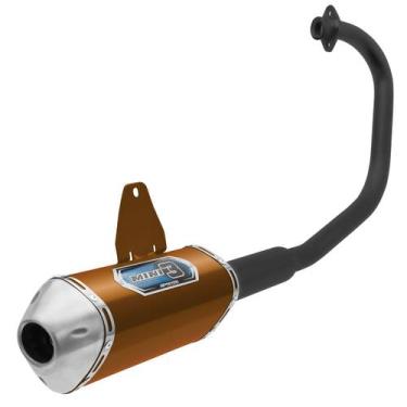 Imagem de Escapamento Esportivo Pro Tork Mini 3 Curva Preta Titan 150 Sport 2005