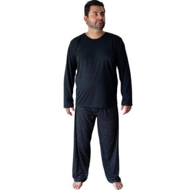 Imagem de Pijama Longo Masculino Plus Size De Inverno Manga Longa Frio - SOPHIA 