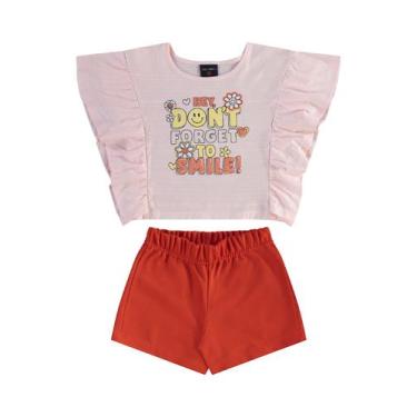 Imagem de Conjunto Blusa e Short para Menina Guloseima, Amarelo, 4