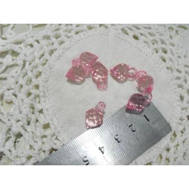 Imagem de miçanga moranguinho rosa claro transparente em acrilico 20 gr