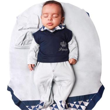 Imagem de Saída de Maternidade Menino Príncipe Gabriel Cinza 05 Peças - zanybaby