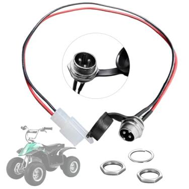 Imagem de GYL Cabo de carregamento para navalha, substituição de porta de carregamento para Razor MX500 MX650 Jack 1Z 3 pinos 2 fios conector plugue plugue elétrico Hoverboard soquete com botão liga/desliga