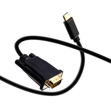 Imagem de Duttek Cabo USB C para VGA 1,8 m, cabo USB tipo C para VGA, 1080p USB C macho para VGA macho adaptador conversor para desktop, projetor, monitor de televisão (sem porta Thunderbolt 3)